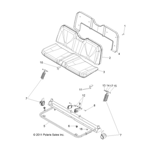 Assembly-Seat,Rngr,Back,Blk/D.Steel by Polaris 2685398 OEM Hardware P2685398 Off Road Express Drop Ship