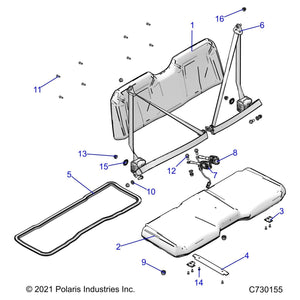 Assembly-Seat,Rngr,Back,Blk,Emb by Polaris 2692220 OEM Hardware P2692220 Off Road Express Drop Ship