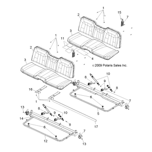 Assembly-Seat,Rngr,Back,Blk/P.White by Polaris 2684595 OEM Hardware P2684595 Off Road Express Drop Ship