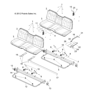 Assembly-Seat,Rngr,Back,Blk,Suede M by Polaris 2684988 OEM Hardware P2684988 Off Road Express