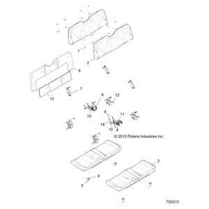 Assembly-Seat,Rngr,Back,I.Red/Wv by Polaris 2688008 OEM Hardware P2688008 Off Road Express