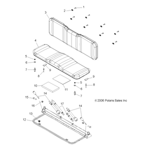 Assembly-Seat,Rngr,Back,L.E.Blu by Polaris 2683935 OEM Hardware P2683935 Off Road Express