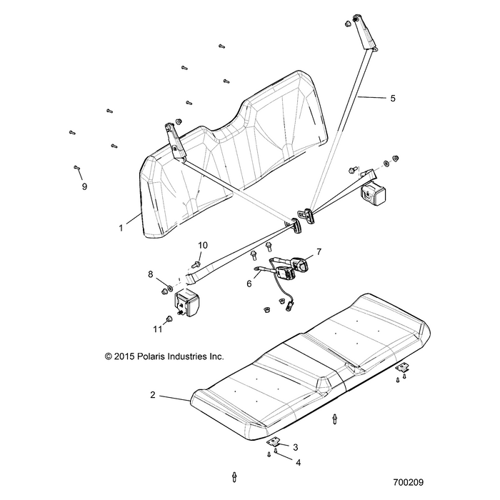 Assembly-Seat,Rngr,Back,Ppc/Wv by Polaris