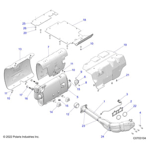 Assembly-Silencer by Polaris 1263704 OEM Hardware P1263704 Off Road Express Drop Ship