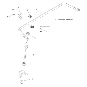 Assembly-Stabilizer Bar,M.Blk by Polaris 1544514-458 OEM Hardware P1544514-458 Off Road Express