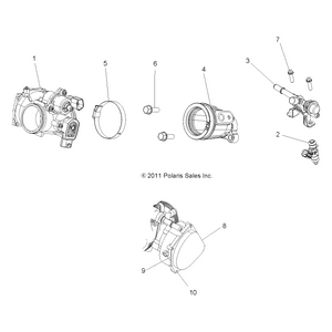 Assembly-Throttle Body,42Mm,Iac by Polaris 1204284 OEM Hardware P1204284 Off Road Express