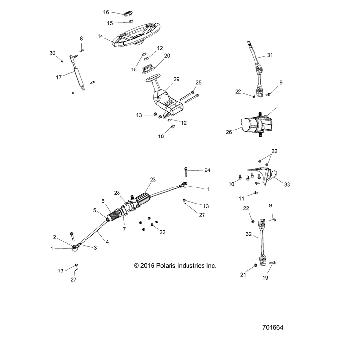 Assembly-Tilt,Steer,Rvtd,M10,Eu,Blk by Polaris