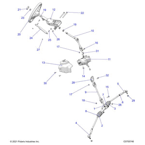 Assembly-Tilt,Steering,Rvtd,M10,Blk by Polaris 1824420-458 OEM Hardware P1824420-458 Off Road Express