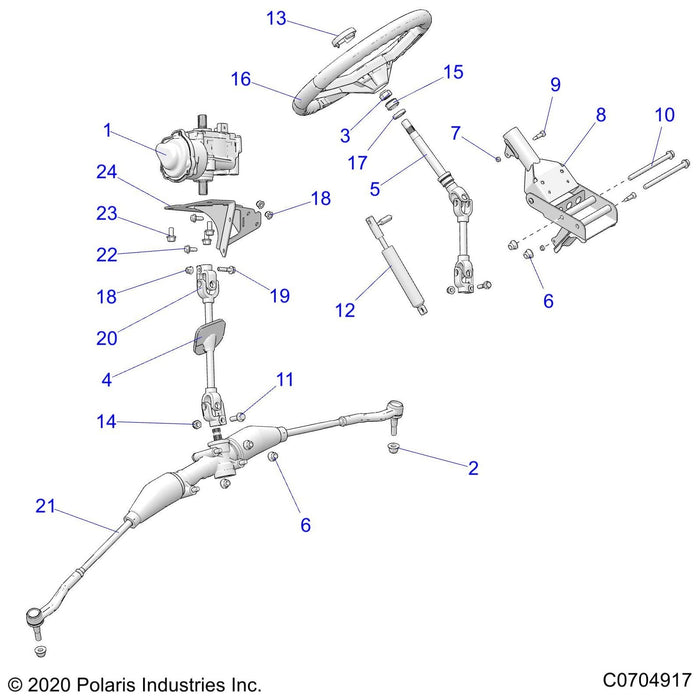 Assembly-Tilt,Steering,Rvtd,M10,Blk by Polaris