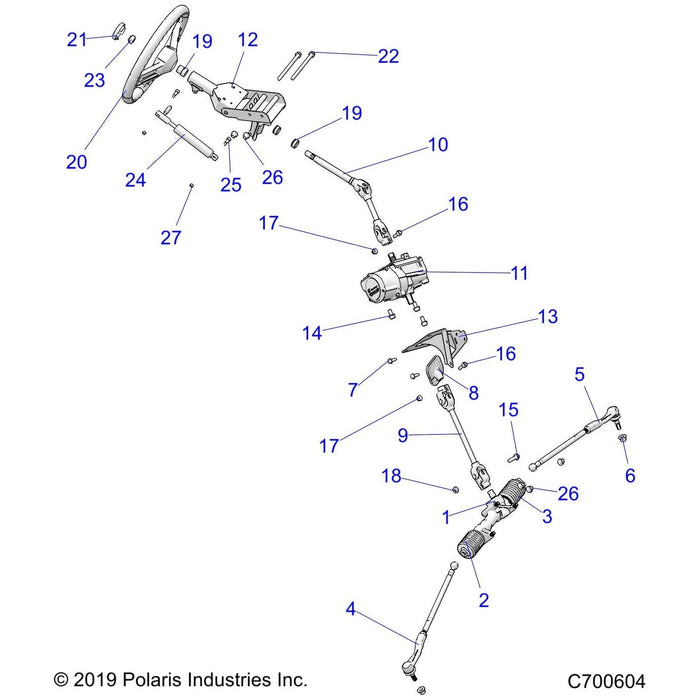 Assembly-Tilt,Steering,Rvtd,M10,Blk by Polaris