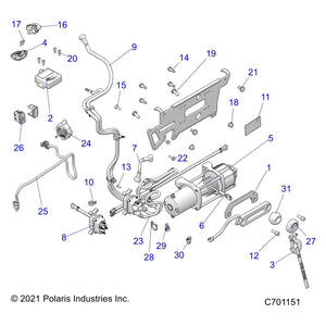 Assembly-Winch W/Cntr,45Prohd2,Hs by Polaris 2638177 OEM Hardware P2638177 Off Road Express Drop Ship