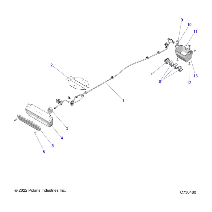 Assembly-Worklight,Rear by Polaris