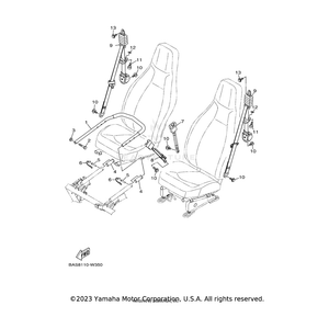 Assist Grip Assembly., 1 by Yamaha 2HC-F470J-00-00 OEM Hardware 2HC-F470J-00-00 Off Road Express