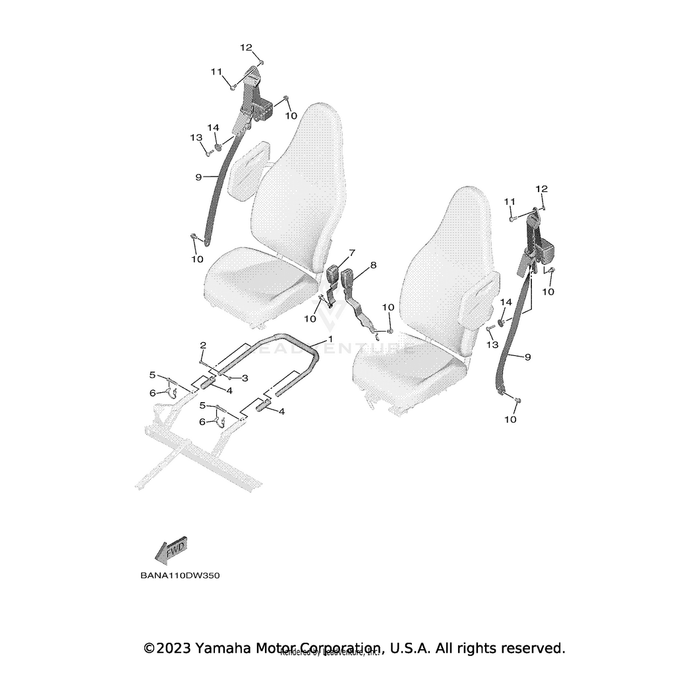 Assist Grip Assembly., 1 by Yamaha