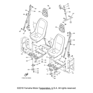 Assist Grip Assembly., 2 by Yamaha 5B4-F470K-00-00 OEM Hardware 5B4-F470K-00-00 Off Road Express