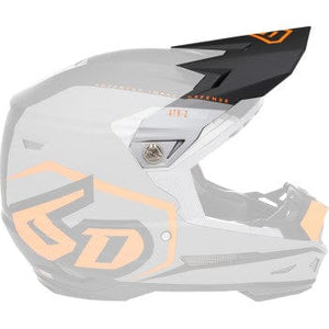 ATR-2 Visor - Delta - Neon Orange by 6D Helmets 72-6123 Helmet Visor 01321758 Parts Unlimited