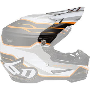 ATR-2 Visor - Phase - White Orange by 6D Helmets 72-6100 Helmet Visor 01321704 Parts Unlimited