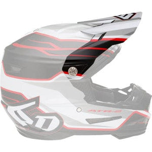 ATR-2 Visor - Phase - White Red by 6D Helmets 72-6099 Helmet Visor 01321703 Parts Unlimited