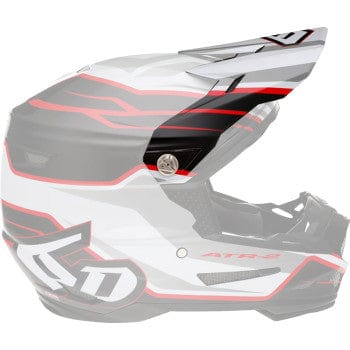 ATR-2 Visor - Phase - White Red by 6D Helmets