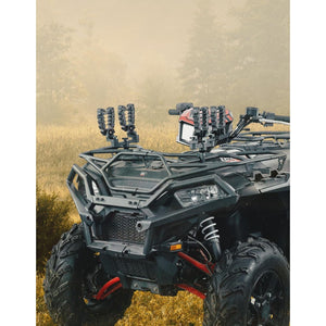 ATV Double Gun Bow Racks for 3/4"-5/4" round roll bars by Kemimoto B1709-00801BK Gun Mount B1709-00801BK Kemimoto