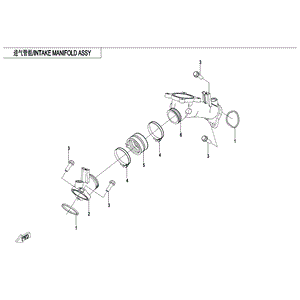 Auxiliary Air Inlet Manifold by CF Moto 0JWD-025003 OEM Hardware 0JWD-025003 Northstar Polaris