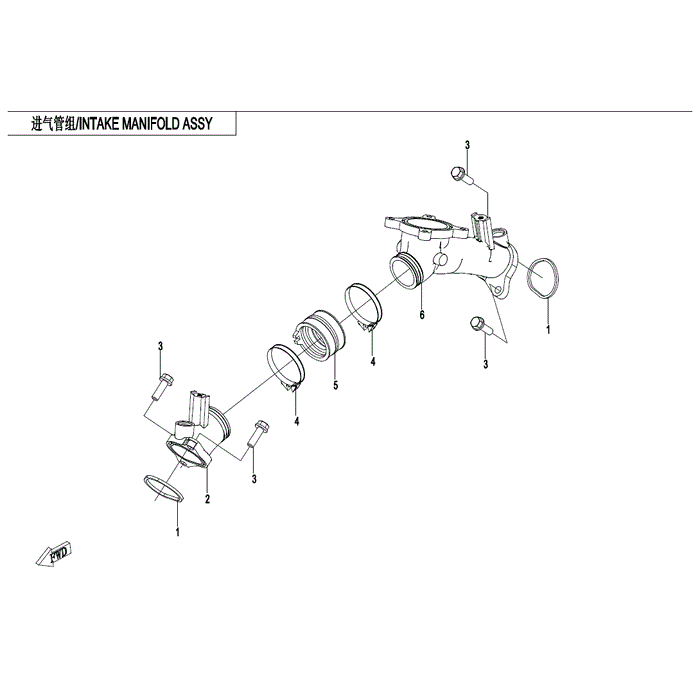 Auxiliary Air Inlet Manifold by CF Moto