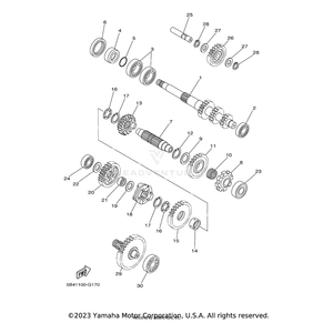 Axle, Idle by Yamaha 3B4-17432-00-00 OEM Hardware 3B4-17432-00-00 Off Road Express