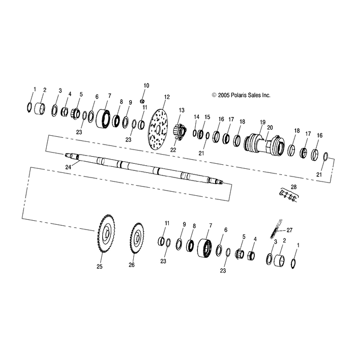 Axle,Middle,Hybrid by Polaris