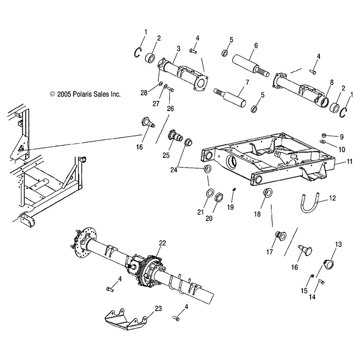 Axle Tube Weld, Right, Gs Blk, by Polaris