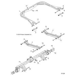 Axle Weld, Rear, Matte Black by Polaris 1022812-458 OEM Hardware P1022812-458 Off Road Express