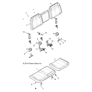 Back Covering, Black, 40 by Polaris 2684972-070 OEM Hardware P2684972-070 Off Road Express