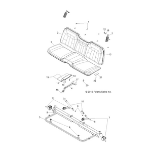 Back Seat Assembly, Gloss Black by Polaris 2684978-070 OEM Hardware P2684978-070 Off Road Express