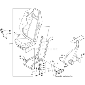 Back, Seat By Arctic Cat 5506-075 OEM Hardware 5506-075 Off Road Express Drop Ship