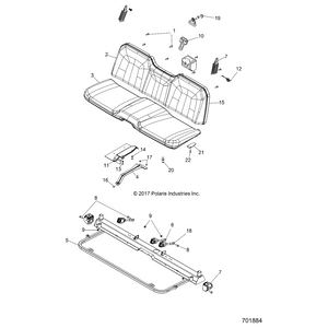 Back Seat, Gloss Black, by Polaris 2684885-070 OEM Hardware P2684885-070 Off Road Express Drop Ship