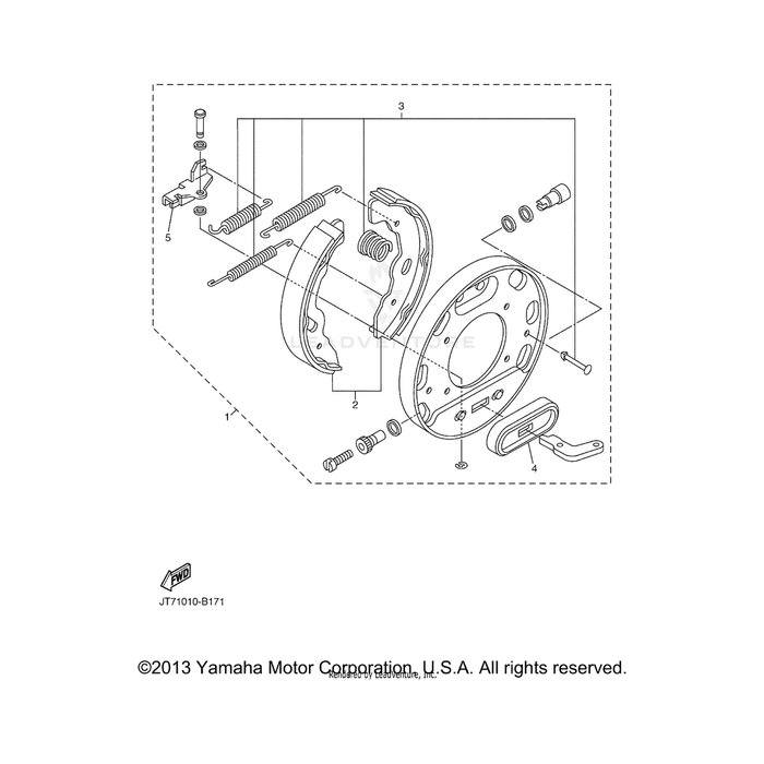 Backing Plate Assembly 1 by Yamaha