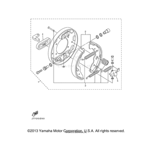 Backing Plate Assembly 2 by Yamaha JN6-F7290-03-00 OEM Hardware JN6-F7290-03-00 Off Road Express