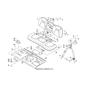 Backrest Assembly By Arctic Cat 2516-897 OEM Hardware 2516-897 Off Road Express