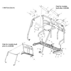 Backrest Assembly, Gloss Black by Polaris 2682365-132 OEM Hardware P2682365-132 Off Road Express