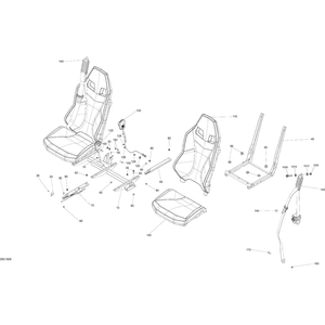 Backrest Assy by Can-Am 708002431 OEM Hardware 708002431 Off Road Express