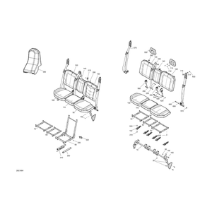 Backrest Assy by Can-Am 708002795 OEM Hardware 708002795 Off Road Express