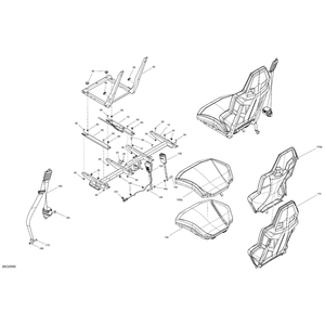 Backrest Assy by Can-Am 708003018 OEM Hardware 708003018 Off Road Express