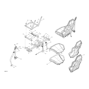 Backrest Assy by Can-Am 708003225 OEM Hardware 708003225 Off Road Express Peach St