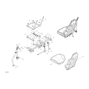 Backrest Assy by Can-Am 708003276 OEM Hardware 708003276 Off Road Express Peach St