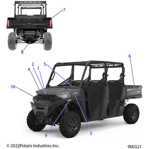 Badge-Polaris Star Lg by Polaris 5270256 OEM Hardware P5270256 Off Road Express