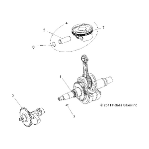 Balance Shaft Assembly by Polaris 1204515 OEM Hardware P1204515 Off Road Express