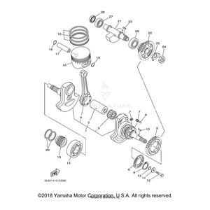 Balancer Weight Gear Comp by Yamaha 5KM-11530-00-00 OEM Hardware 5KM-11530-00-00 Off Road Express