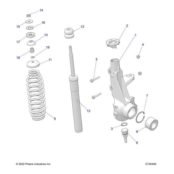 Ball Joint Stud, 10 Mm by Polaris