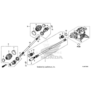 Band A, Yoke Joint Boot by Honda 40322-HL4-A00 OEM Hardware 40322-HL4-A00 Off Road Express Peach St