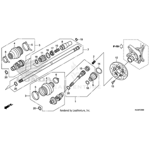 Band A, Yoke Joint Boot by Honda 40322-HN8-000 OEM Hardware 40322-HN8-000 Off Road Express Peach St