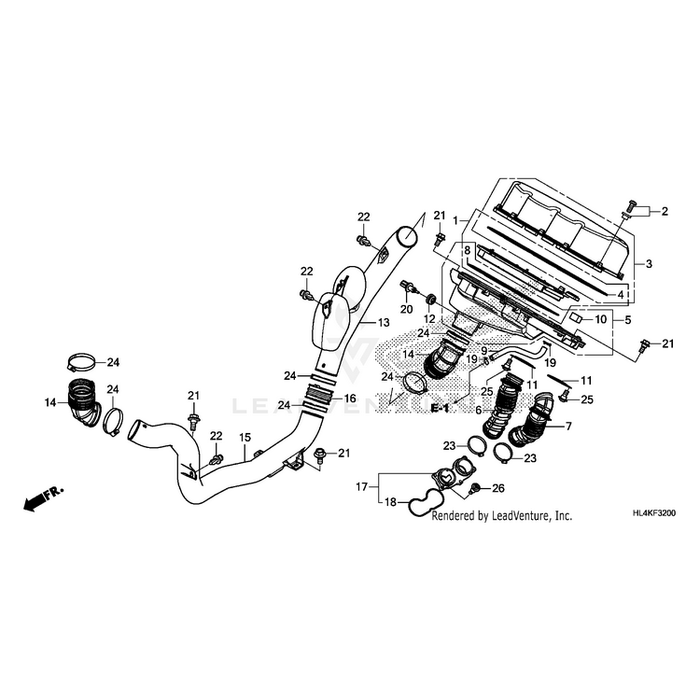 Band, Air Cleaner Connecting Tube (62) by Honda